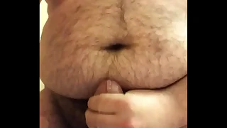 Chubby masturbates to orgasm